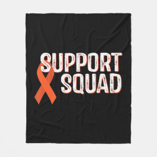Leukemia Awareness Support Squad Fleece Blanket