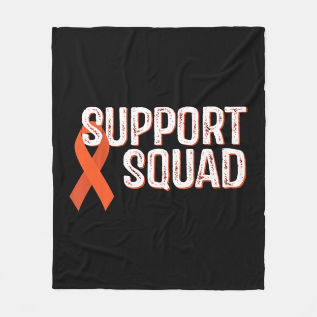 Leukemia Awareness Support Squad  Fleece Blanket (Front)