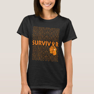 Leukemia Awareness Survivor Orange Ribbon Boxing G T-Shirt