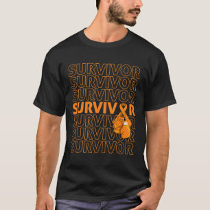 Leukemia Awareness Survivor Orange Ribbon Boxing G T-Shirt
