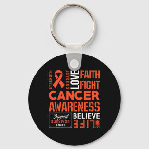 Leukemia Fight Cancer Ribbon 5 Key Ring