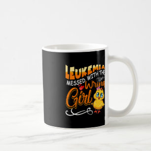 Leukemia Messed With The Wrong Girl Chick Awarenes Coffee Mug