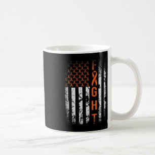 Leukemia Ribbon Fight American Flag Leukemia Aware Coffee Mug