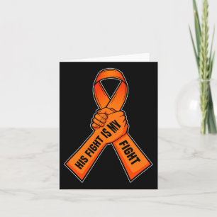 Leukemia Ribbon Orange Awareness I Blood Cancer Card
