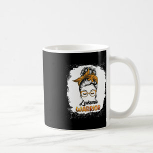Leukemia Warrior Bleached Messy Bun Survivor Belie Coffee Mug