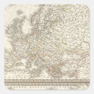 L'Europe 1789, 1813 Square Sticker