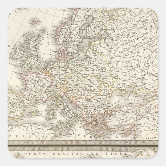 L'Europe 1789, 1813 Square Sticker (Front)