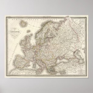 L'Europe Atlas Map Poster