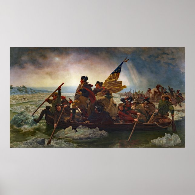 Leutze Washington Crossing Delaware Painting Poster (Front)