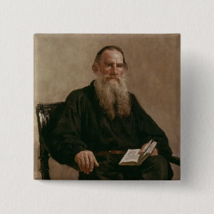 Lev Tolstoy 1887 15 Cm Square Badge