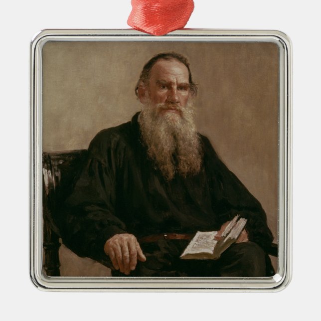 Lev Tolstoy  1887 Metal Ornament (Front)