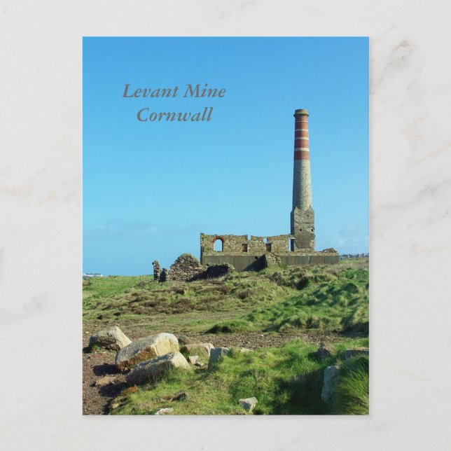 Levant Mine Cornwall England Photo Postcard (Front)