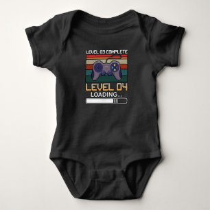 Level 03 Complete Level 04   Birthday Video Game Baby Bodysuit