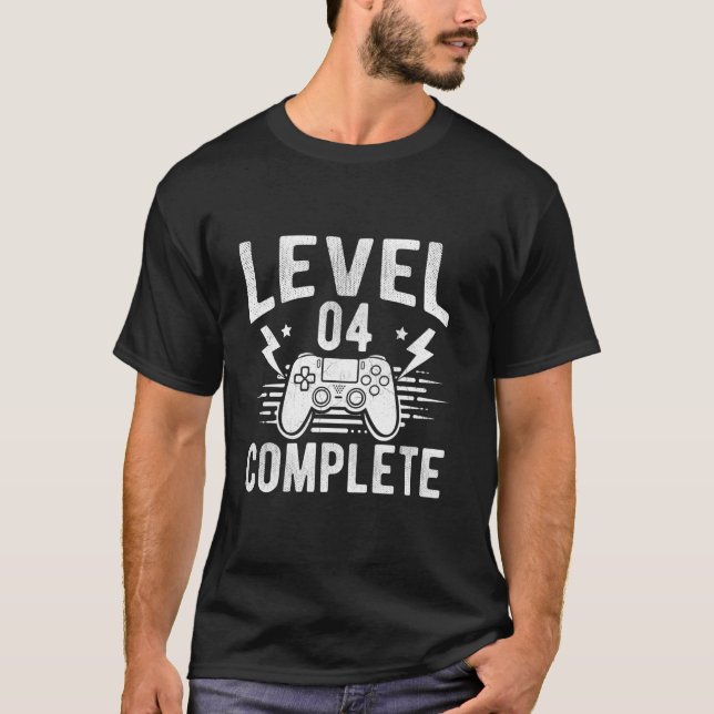 LEVEL 04 COMPLETE 4 Year Anniversary T-Shirt (Front)