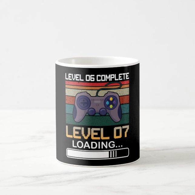 Level 06 Complete Level 07 | Birthday Video Game Coffee Mug (Center)
