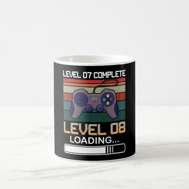 Level 07 Complete Level 08 | Birthday Video Game Coffee Mug (Center)