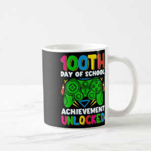 Level 100 Day Of School Unlocked Gamer 100th Days Coffee Mug