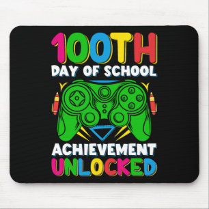 Level 100 Day Of School Unlocked Gamer 100th Days Mouse Pad