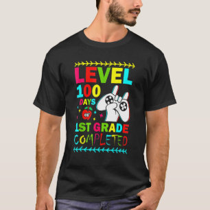 Level 100 Days Of 1st Grade Primary School Game Co T-Shirt