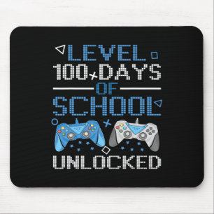 Level 100 Days Of School Complete Game Controller Mouse Pad