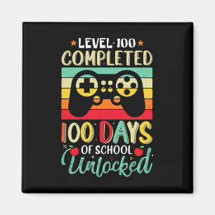 Level 100 Days Of School Complete Gamer Boy Level  Magnet