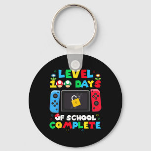 Level 100 Days Of School Complete Gamer Video Game Key Ring