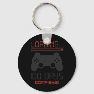 Level 100 Days Of School Complete Gamer Video Game Key Ring