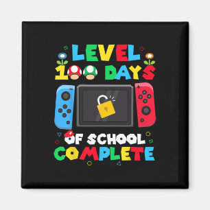 Level 100 Days Of School Complete Gamer Video Game Magnet