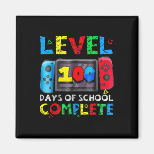 Level 100 Days Of School Complete Gamer Video Game Magnet