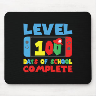 Level 100 Days Of School Complete Gamer Video Game Mouse Pad