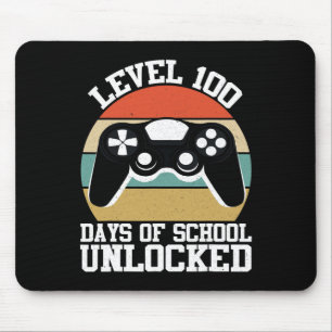 Level 100 Days Of School Complete Gamer Video Game Mouse Pad