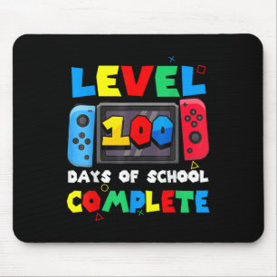 Level 100 Days Of School Complete Gamer Video Game Mouse Pad