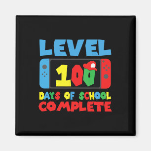 Level 100 Days Of School Complete Video Games Boys Magnet