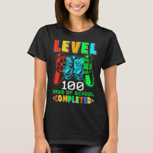 Level 100 Days Of School Completed Game Over Boys  T-Shirt