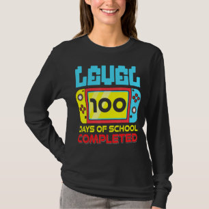 Level 100 Days Of School Completed Video Games Gam T-Shirt