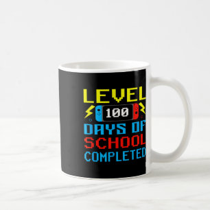 Level 100 Days Of School Gamer Kids Teacher Coffee Mug