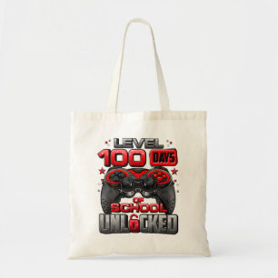  Level 100 Days Of School Unlocked Boys 100Th Day  Tote Bag