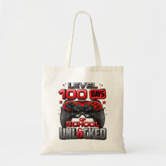 Level 100 Days Of School Unlocked Boys 100Th Day Tote Bag