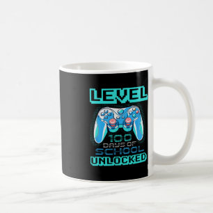 Level 100 Days Of School Unlocked Boys Girls Kids Coffee Mug