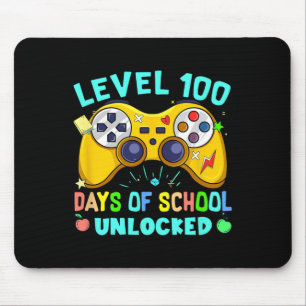 Level 100 Days Of School Unlocked Boys Kids Video Mouse Pad