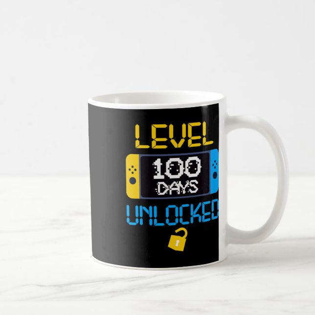 Level 100 Days Of School Unlocked Fun School  Coffee Mug (Right)