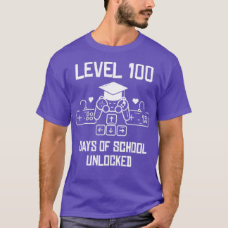 Level 100 Days Of School Unlocked Game 100th Days T-Shirt