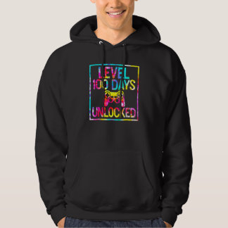 Level 100 Days Of School Unlocked Gamer 100th Day Hoodie
