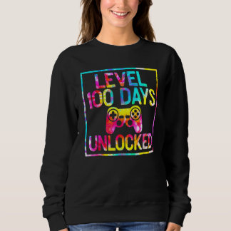 Level 100 Days Of School Unlocked Gamer 100th Day Sweatshirt