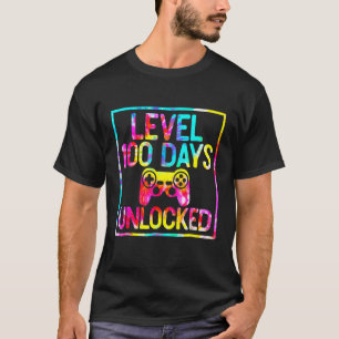 Level 100 Days Of School Unlocked Gamer 100th Day T-Shirt