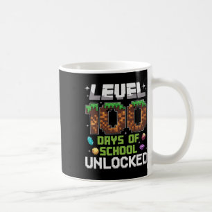 Level 100 Days Of School Unlocked Gamer Boy Kids 1 Coffee Mug