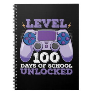 Level 100 Days Of School Unlocked Gamer Gaming Notebook