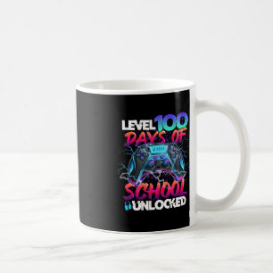 Level 100 Days Of School Unlocked Gamer Kids Video Coffee Mug