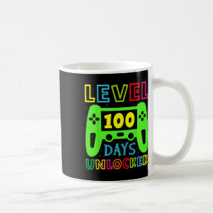 Level 100 Days Of School Unlocked Gamer Video Game Coffee Mug