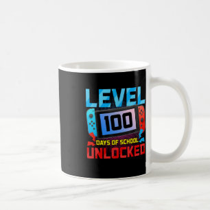 Level 100 Days Of School Unlocked Gamer Video Game Coffee Mug